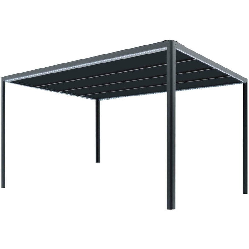 Toit terrasse alu - Couv'terrasse® e store- 9M² - gris - Chalet&jardin