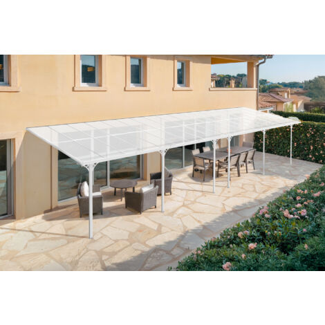 Toit terrasse/Carport 33m² KLEO 11x3m aluminium blanc