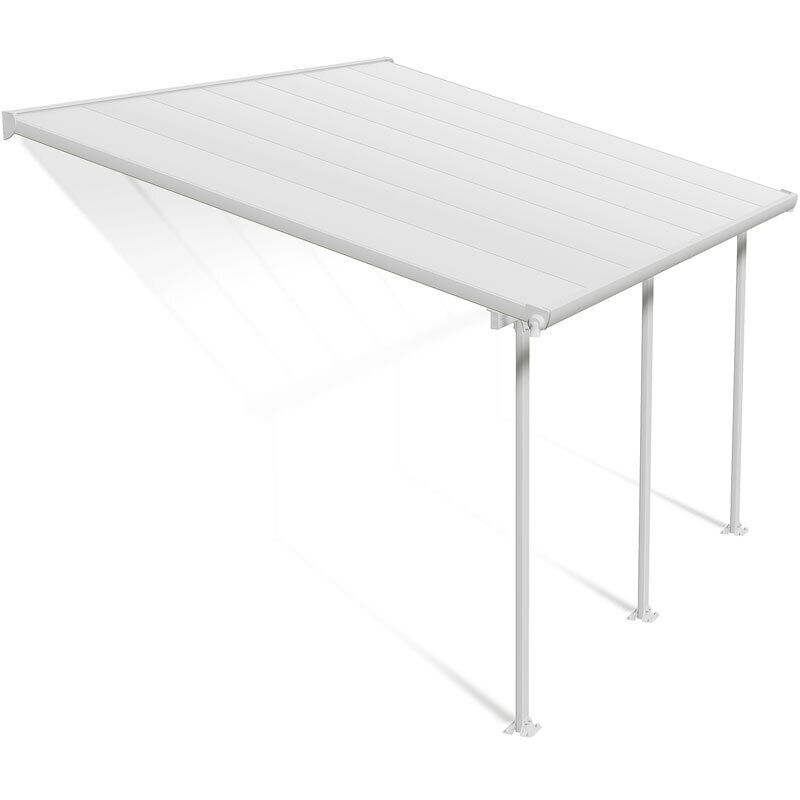 Toit couv terrasse feria 3 x 4m - Blanc - Canopia By Palram