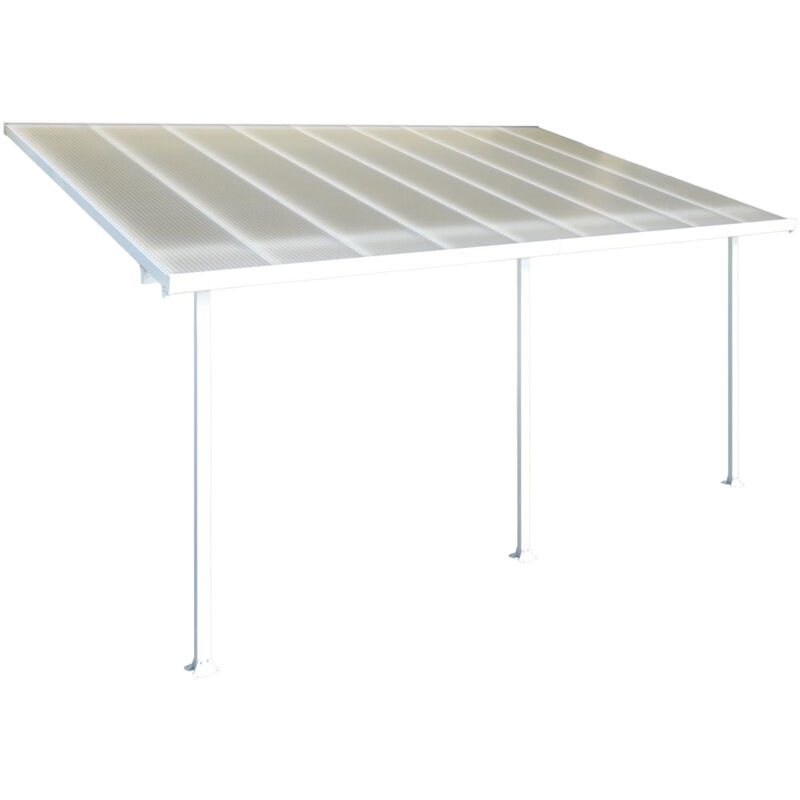 Toit couv terrasse feria 3 x 5m - Blanc- Canopia By Palram