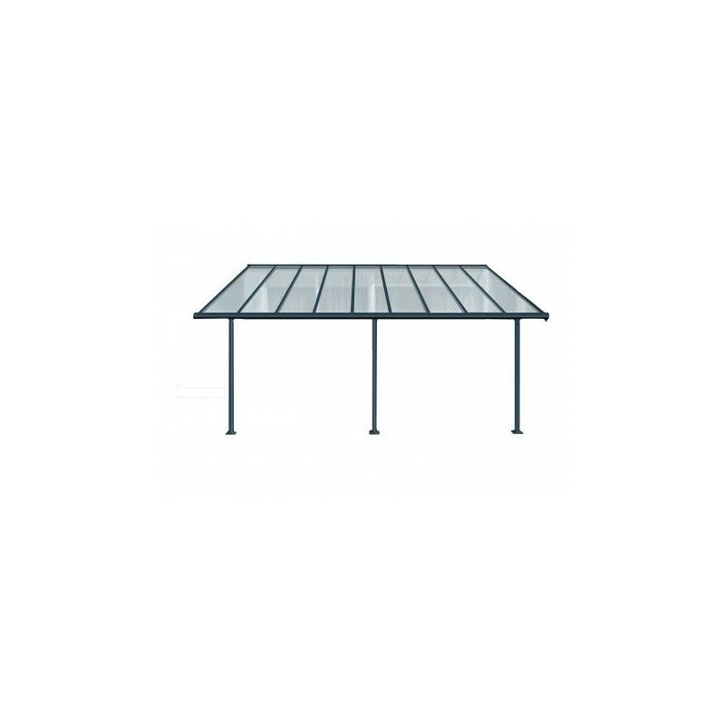 Palram - Toit Terrasse SIERRA PATIO COVER 3x5 - Gris (Aluminium & Polycarbonate)
