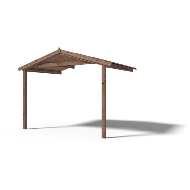 Altanka - Avant-toit en bois 3x2m pour le chalet de jardin 3m, traité, marron