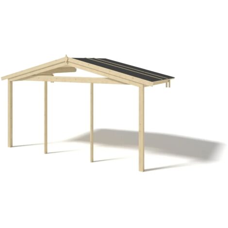 Toiture de véranda/ de terrasse 4x3m pour le chalet de jardin 4m, couleur naturel - Naturel