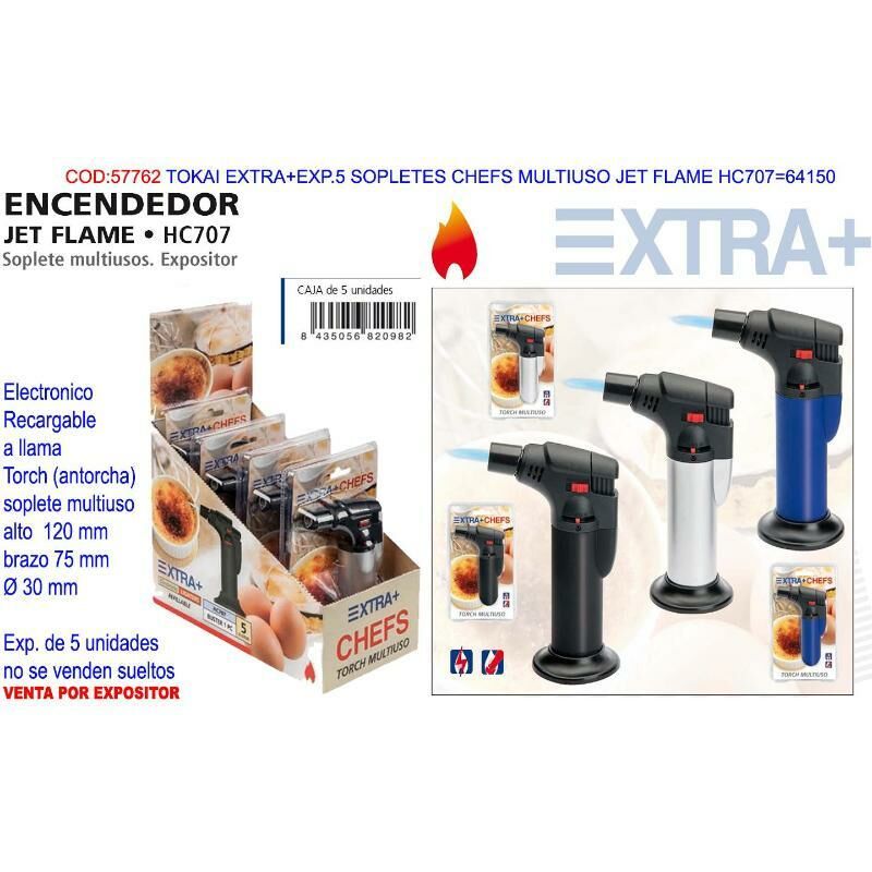 

tokai extra+exp.5 sopletes chefs multiuso jet flame hc707 64150 - Mibricotienda