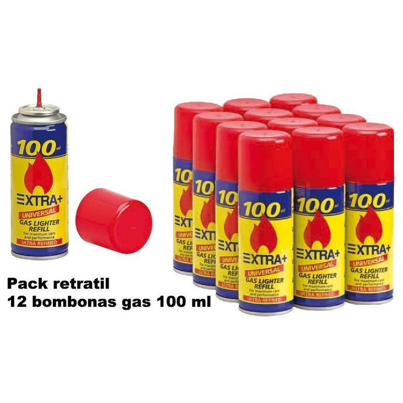 

tokai extra+pack retractil de 12 bombonas de gas 100 ml 93115 - Mibricotienda