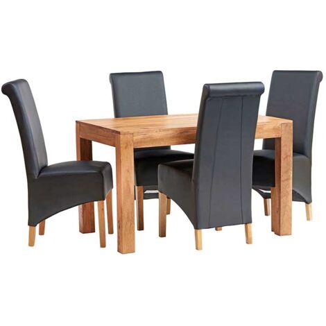 Toko Light Mango Small Dining Table - Solid Mango Wood - L80 x W120 x H76 cm