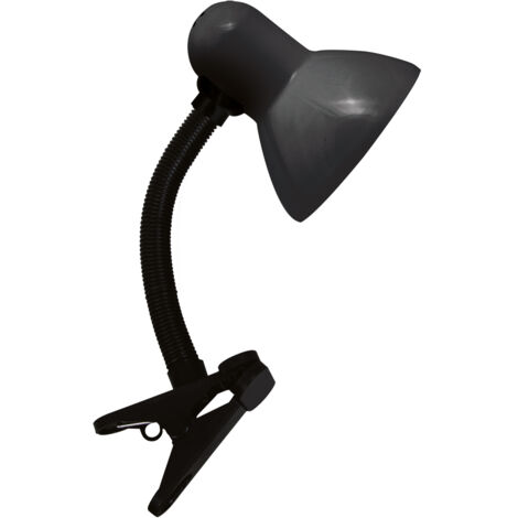 TOLA Schreibtischlampe E27 schwarzer Clip