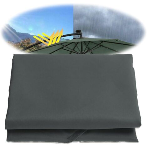 Toldo (300 cm) de tela de 6 varillas para sombrilla de jardín/patio/piscina/terraza. Funda de repuesto para sombrilla.