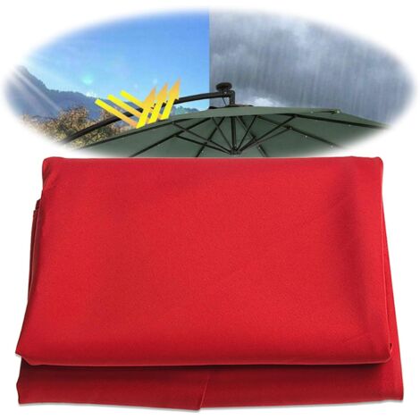 Toldo (300 cm) de tela de 6 varillas para sombrilla de jardín/patio/piscina/terraza. Funda de repuesto para sombrilla.