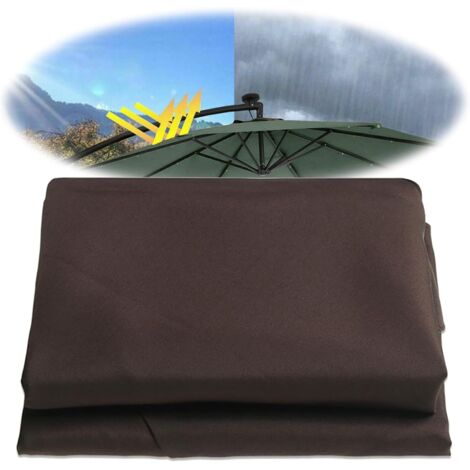 Toldo (300 cm) de tela de 6 varillas para sombrilla de jardín/patio/piscina/terraza. Funda de repuesto para sombrilla.