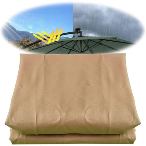 Toldo (300 cm) de tela de 6 varillas para sombrilla de jardín/patio/piscina/terraza. Funda de repuesto para sombrilla.