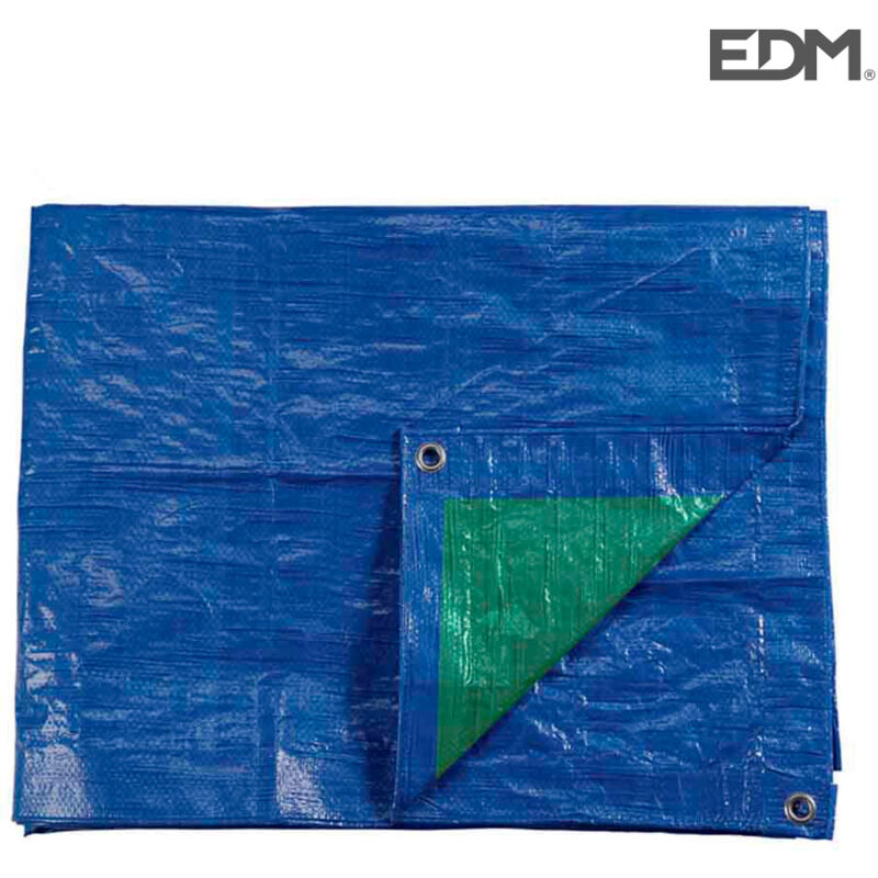 

Toldo 4X6Mts Doble Cara Azul/Verde Ojetes De Metal Densidad 90Grs/M2 - Edm