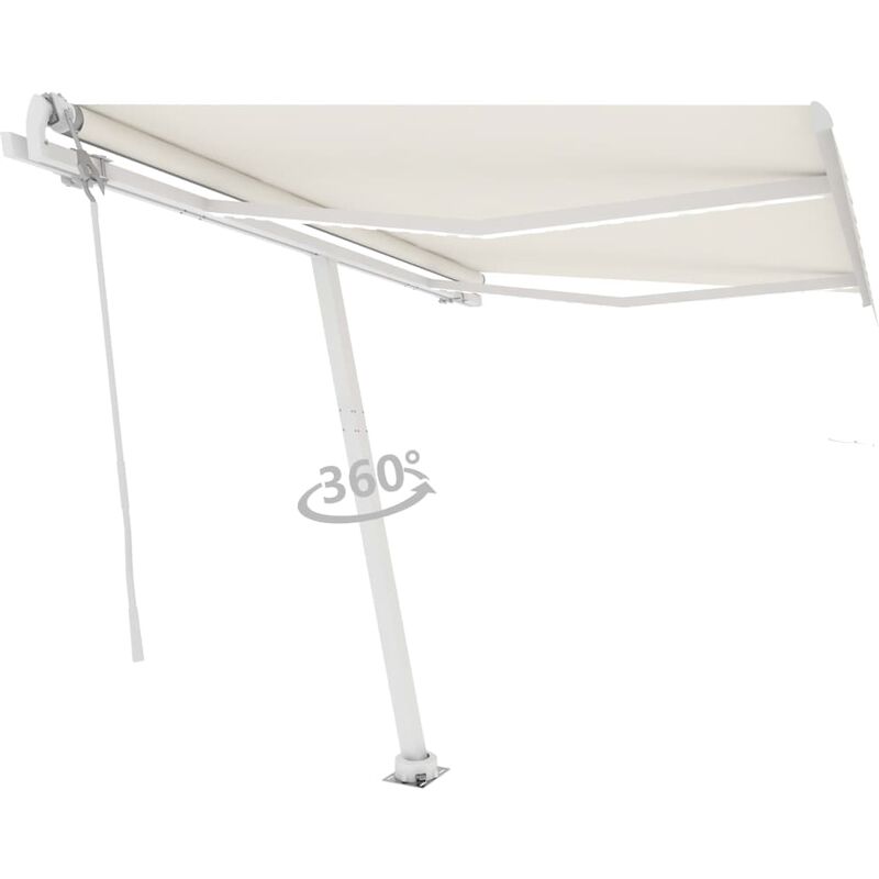 

Toldo automático con LED y sensor de viento crema 350x250 cm