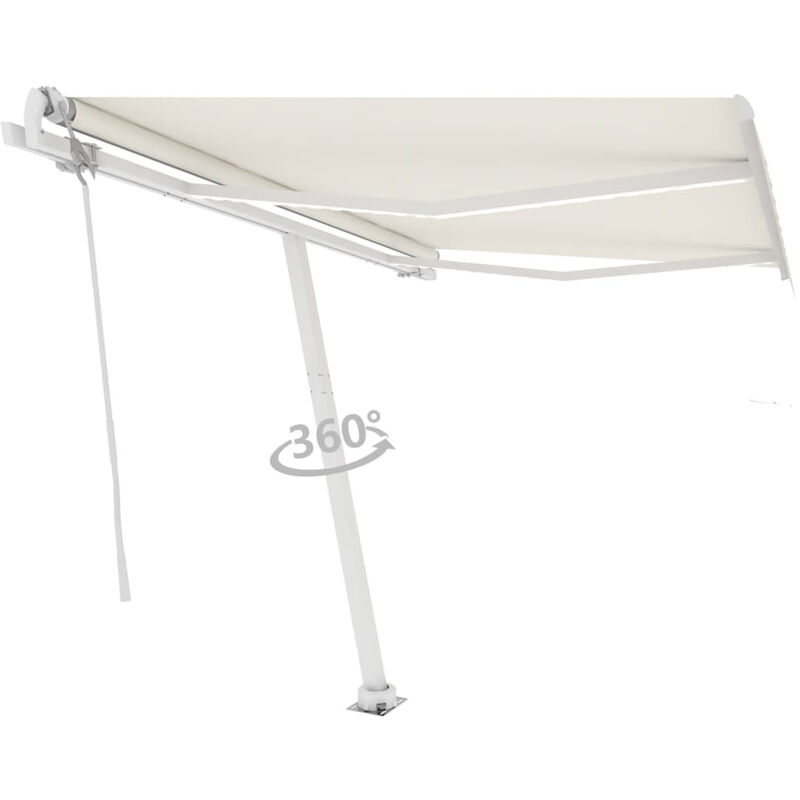 

Toldo automatico con LED y sensor de viento crema 350x250 cm