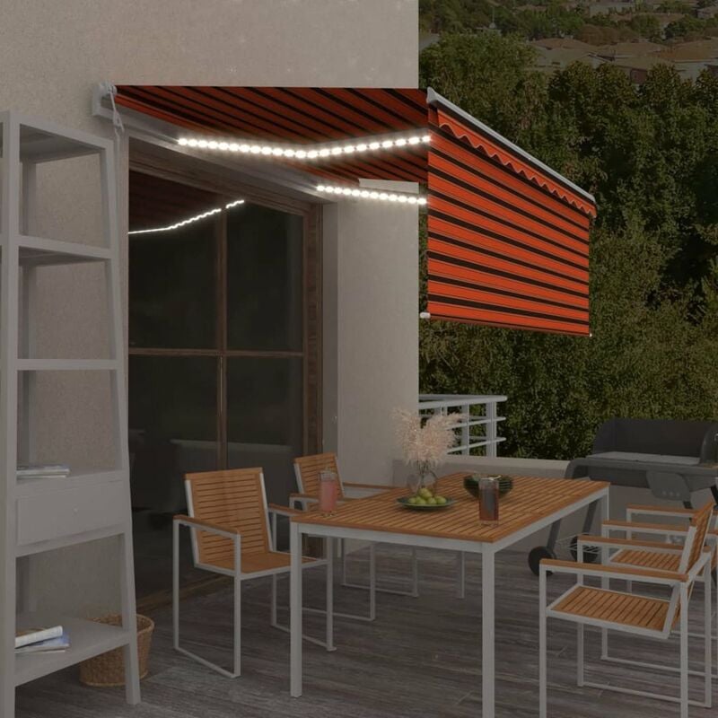 

Toldo automatico con persiana LED sensor de viento 3,5x2,5m