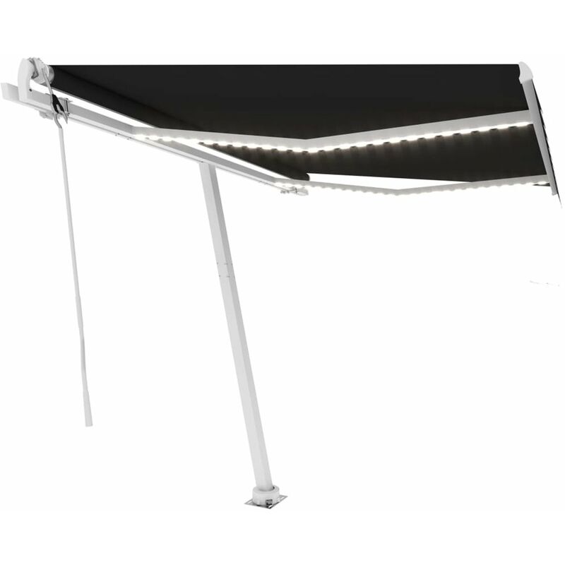 

Toldo automatico LED y sensor de viento antracita 300x250 cm