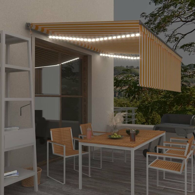 

Toldo automatico persiana LED sensor de viento 4,5x3m