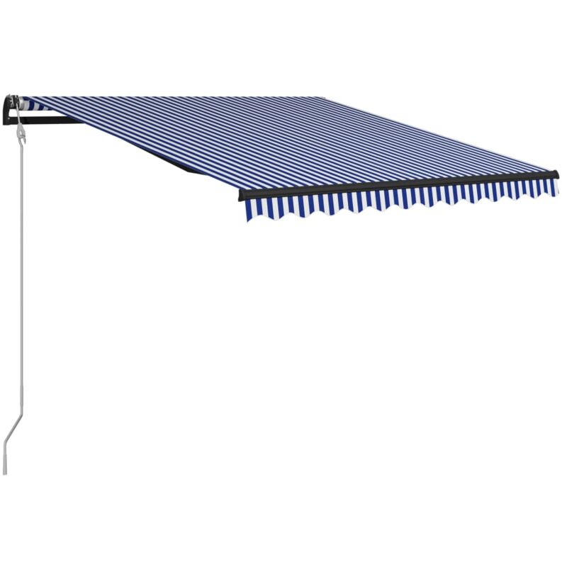 

vidaXL Toldo automático retráctil azul y blanco 350x250 cm - Azul