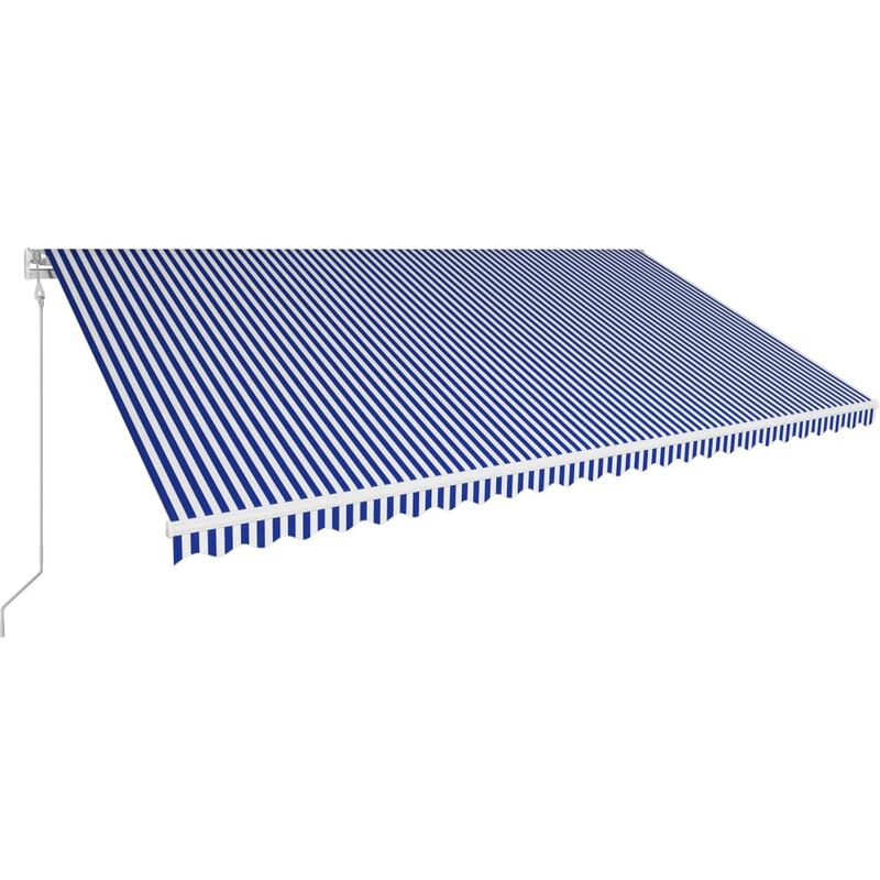 

Toldo automatico retractil azul y blanco 600x300 cm