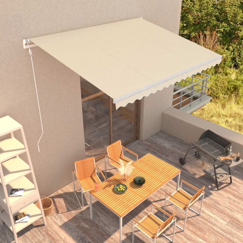 

Toldo automático retráctil color crema 400x300 cm
