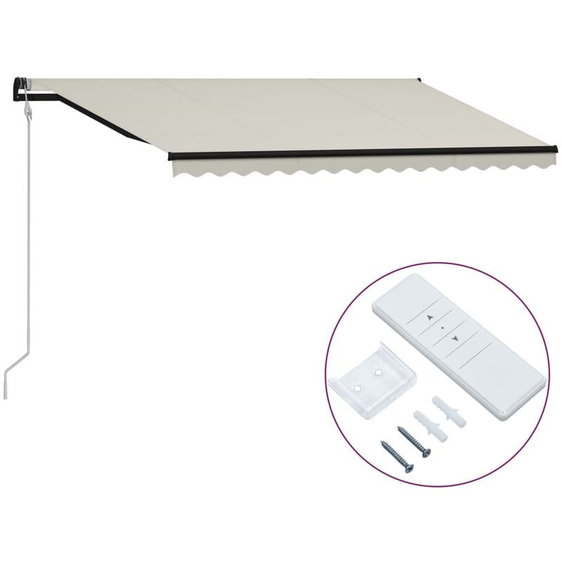 

Toldo automático retráctil color crema 400x300 cm