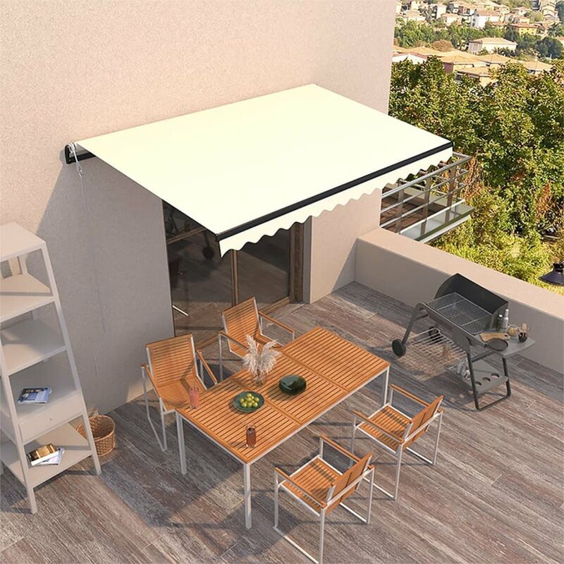 

Toldo automatico retractil color crema 450x350 cm