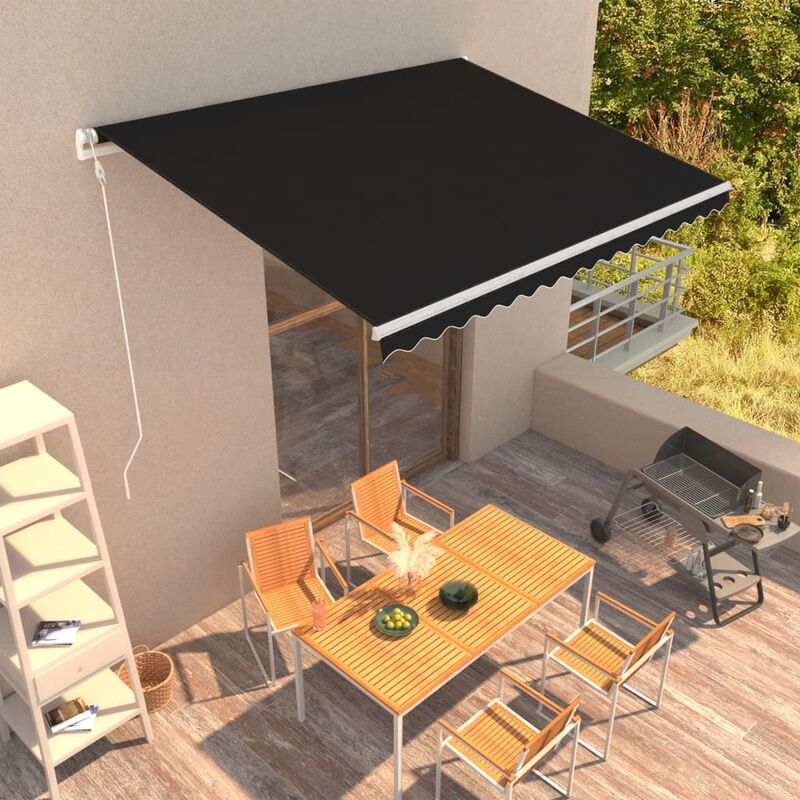 

Toldo automático retráctil gris antracita 400x300 cm