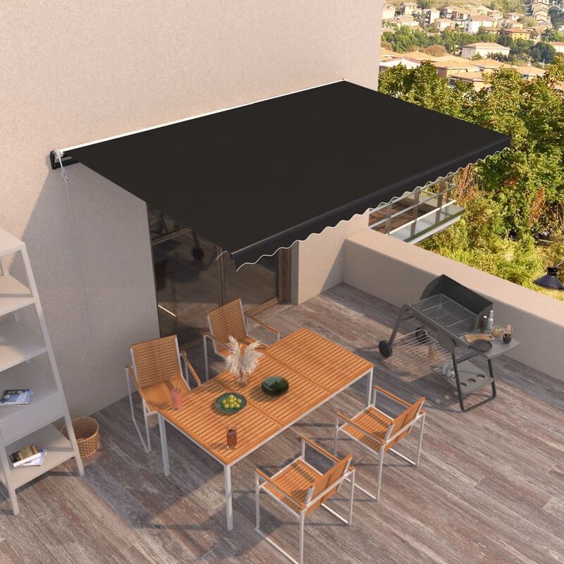 

Toldo automático retráctil gris antracita 500x350 cm