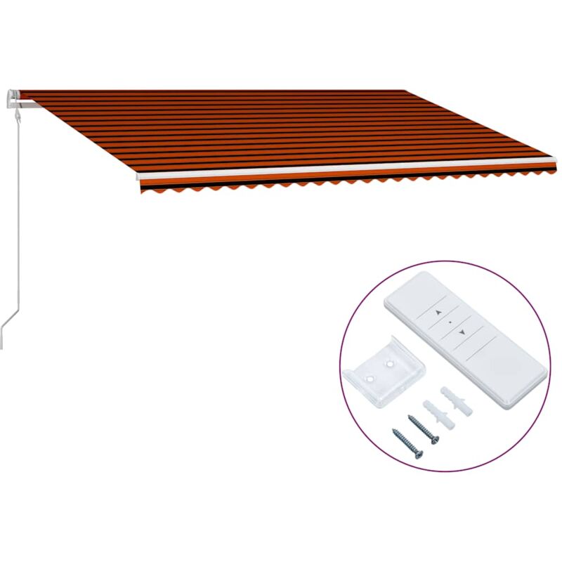 

Toldo automático retráctil naranja y marrón 600x300 cm - Naranja - Vidaxl