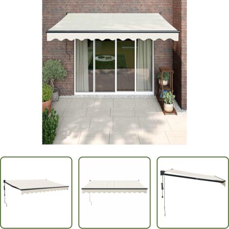 Toldo automático -  Toldo retráctil automático color crema 3x2,5 m