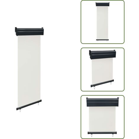 Toldo automático - vidaXL Toldo lateral de balcón color crema 65x250 cm - Toldo de acero