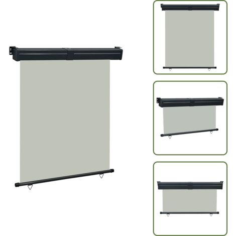Toldo automático - vidaXL Toldo lateral de balcón gris 145x250 cm - Toldo de acero