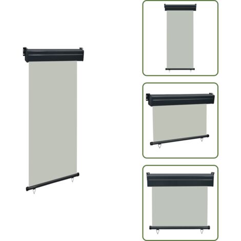 Toldo automático - vidaXL Toldo lateral de balcón gris 85x250 cm - Toldo de acero