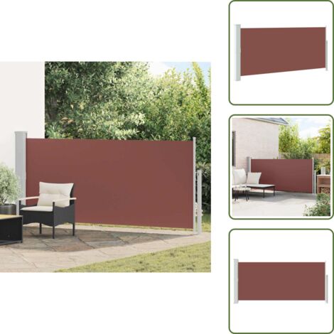 Toldo automático - vidaXL Toldo lateral retráctil 140x300 cm marrón - Protección solar