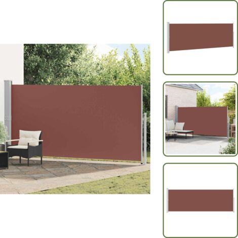 Toldo automático - vidaXL Toldo lateral retráctil 160x500 cm marrón - Protección solar