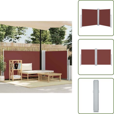 Toldo automático - vidaXL Toldo lateral retráctil marrón 100x600 cm - Toldo de privacidad