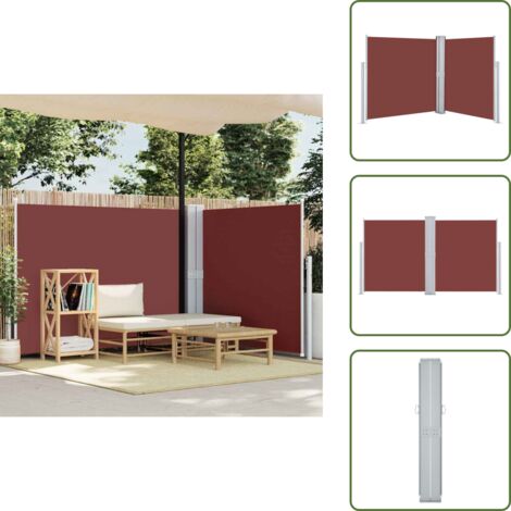 Toldo automático - vidaXL Toldo lateral retráctil marrón 140x600 cm - Toldo de privacidad