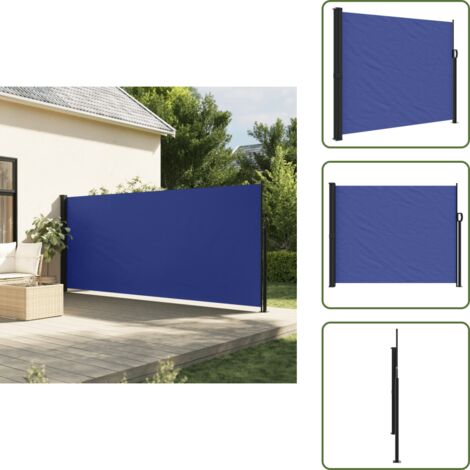 Toldo azul - vidaXL Toldo lateral retráctil azul 160x600 cm - Toldo para balcón