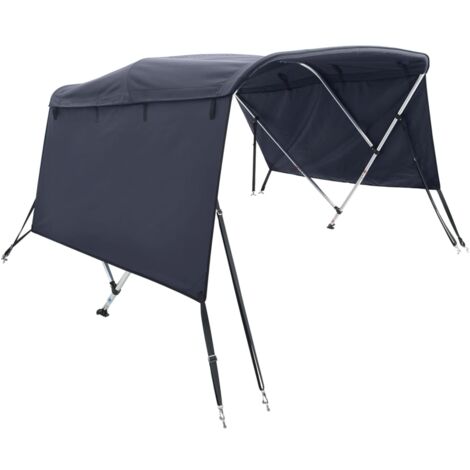 Toldo bimini 3 arcos con paredes laterales 183x(185-198)x137 cm vidaXL