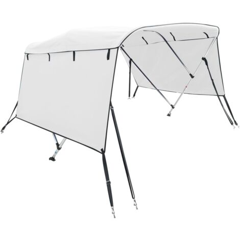 Toldo bimini 4 arcos con paredes laterales 243x(170-182)x137 cm