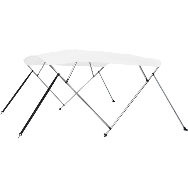 

vidaXL Toldo Bimini de 4 arcos blanco 243x196x137 cm