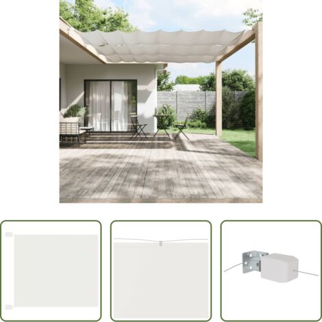 Toldo blanco -  Toldo vertical blanco 140x420 cm tela oxford