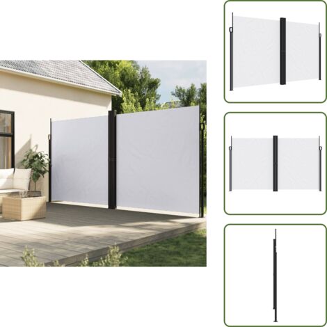 Toldo blanco - vidaXL Toldo lateral retráctil blanco 200x1000 cm - Toldo para balcón