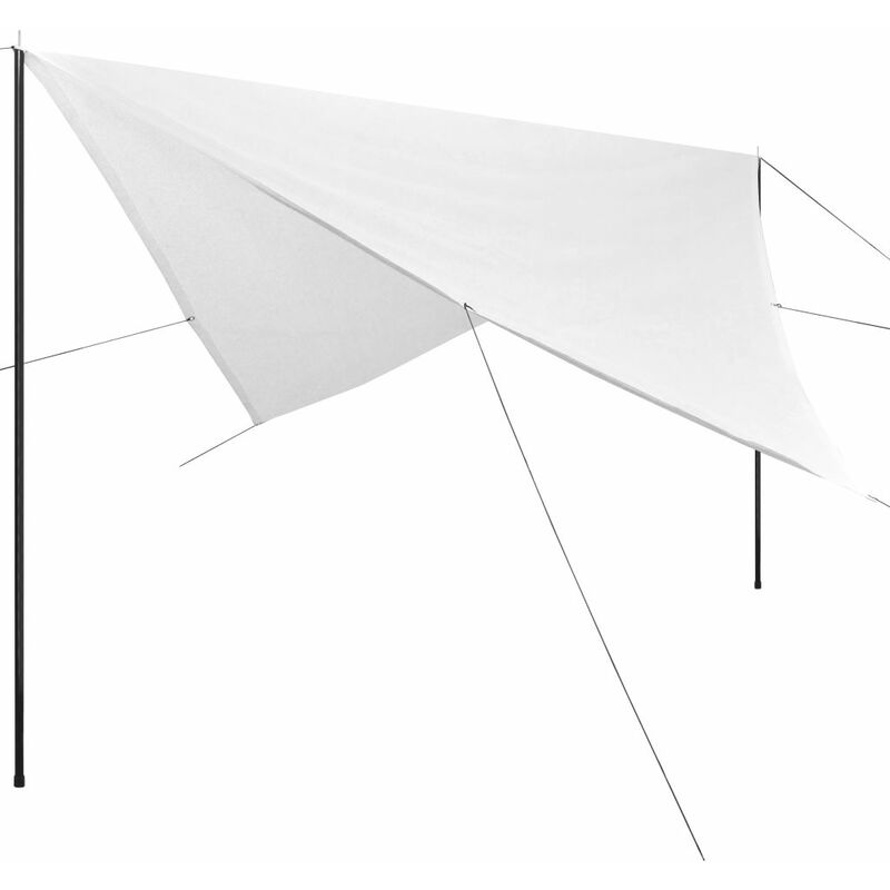 

Toldo con postes HDPE cuadrado 4x4 m blanco