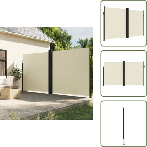 Toldo crema - vidaXL Toldo lateral retráctil crema 200x1000 cm - Toldo para balcón