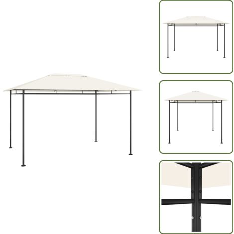 Toldo de acero - vidaXL Cenador color crema 384x281x270 cm 180 g/m² - Toldo para eventos