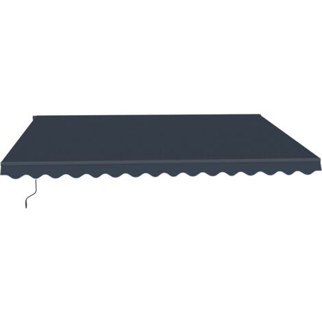 Toldo de aluminio &lt&gt - 395 x 300 cm - Gris