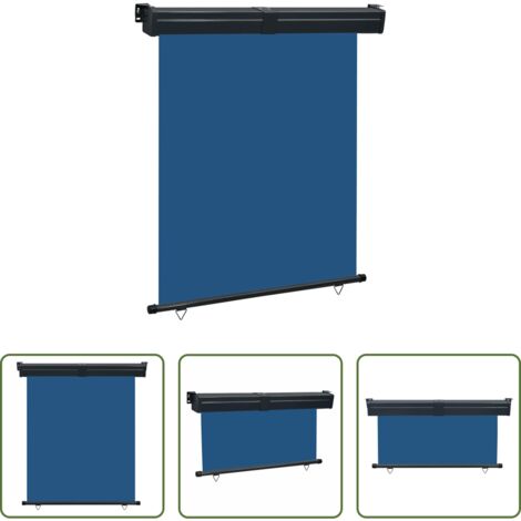 Toldo de balcón -  Toldo lateral de balcón azul 145x250 cm
