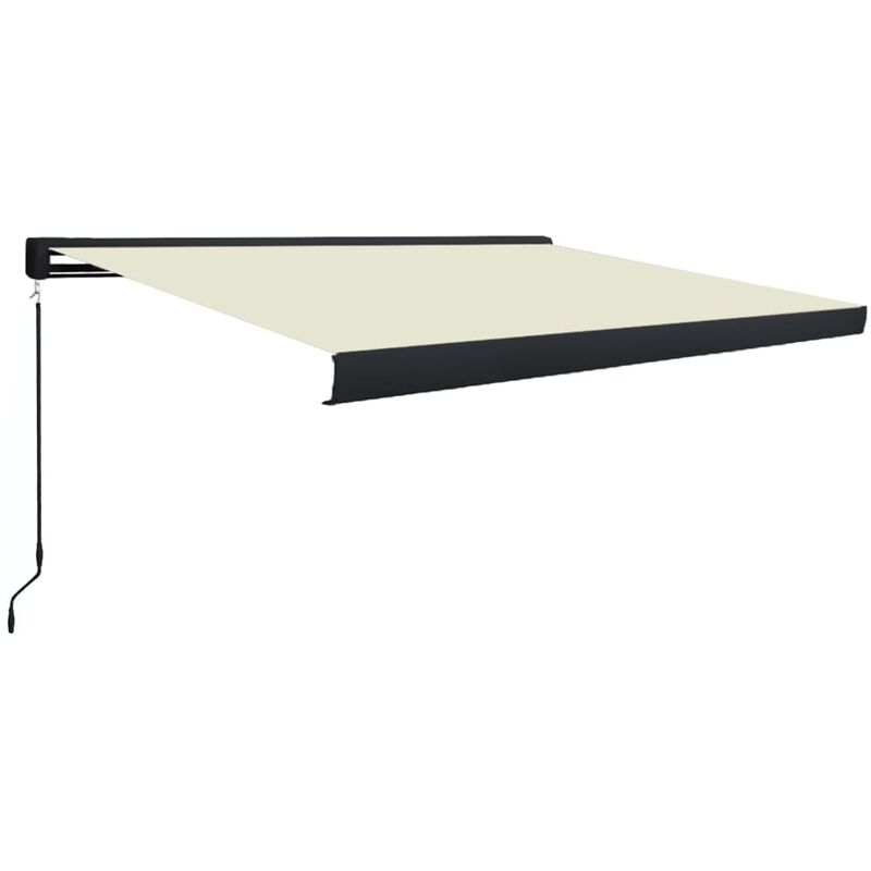 

Toldo de carrete manual color crema 350x250 cm