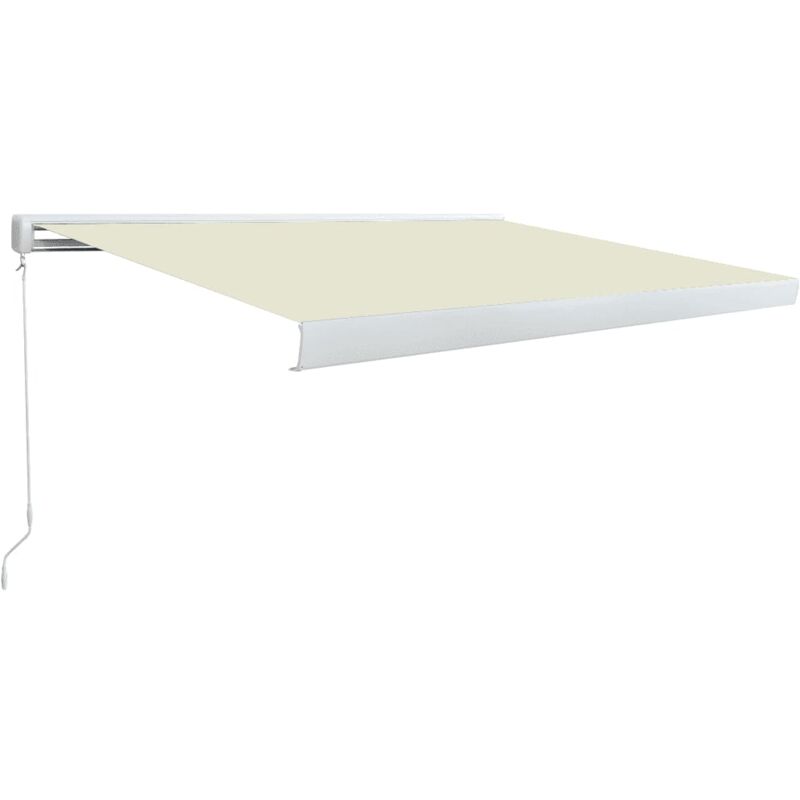 

Toldo de carrete manual color crema 350x250 cm - Crema - Vidaxl